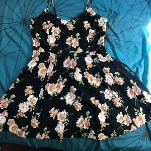 Floral mini skater dress!